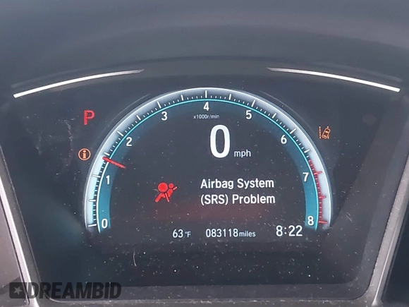 2016 Honda Civic Sedan EX with VIN 2HGFC2F83GH573539, listed as a IAAI auction lot 41736231 with 83,118 mi miles. Bid and sale history available at carsss.com. Image 15.