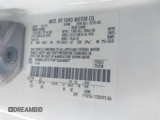 2015 Ford Transit Connect XLT with VIN NM0LS7F70F1224907, listed as a IAAI auction lot 41687421 with 226,518 mi miles and . Bid and sale history available at DreamBid. Image 9.