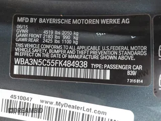 2015 BMW 4 Series 428i xDrive z VIN WBA3N5C55FK484938, wystawiony jako IAAI lot #41889907 z przebiegiem 100 439 mil mil oraz . Historia ofert i sprzedaży dostępna na DreamBid. Obrazek 9.