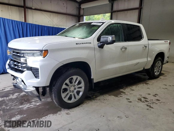 2023 Chevrolet Silverado 1500 LTZ with VIN 1GCUDGED8PZ109631, listed as a Copart auction lot 65185604 with 47,500 mi miles and Salvage Title. Bid and sale history available at carsss.com. Image 1.
