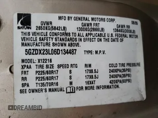 2006 Saturn Relay 3 AWD z VIN 5GZDX23L06D134487, wystawiony jako Copart lot #69281584 z przebiegiem 211 609 mil mil oraz Tytuł czysty. Historia ofert i sprzedaży dostępna na DreamBid. Obrazek 13.