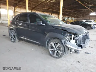 2019 Hyundai Kona Ultimate with VIN KM8K53A55KU356991, listed as a Copart auction lot 83376124 with 137,899 mi miles and Salvage Title. Bid and sale history available at carsss.com. Image 4.