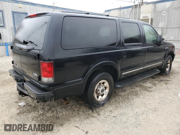 2003 Ford Excursion Limited z VIN 1FMNU42SX3EA92060, wystawiony jako Copart lot #58621835 z przebiegiem 158 157 mil mil oraz Czysty tytuł • Clean title. Historia ofert i sprzedaży dostępna na DreamBid. Obrazek 3.