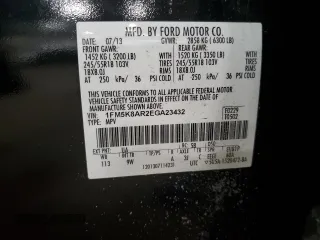 2014 Ford Utility Police Interceptor with VIN 1FM5K8AR2EGA23432, listed as a Copart auction lot 84722354 with 0 mi miles and Salvage Title. Bid and sale history available at carsss.com. Image 13.