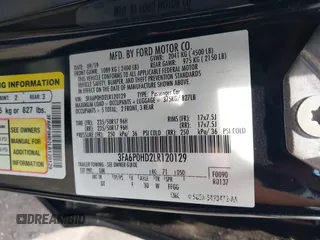 2020 Ford Fusion SE с VIN 3FA6P0HD2LR120129, выставлен на аукционе IAAI как лот 42359398 с пробегом 58 692 миль миль и . История ставок и продаж доступна на DreamBid. Изображение 9.