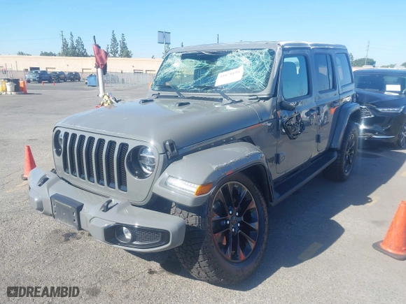 2022 Jeep Wrangler Unlimited Sahara with VIN 1C4HJXENXNW138856, listed as a IAAI auction lot 41670191 with 56,231 mi miles. Bid and sale history available at carsss.com. Image 17.
