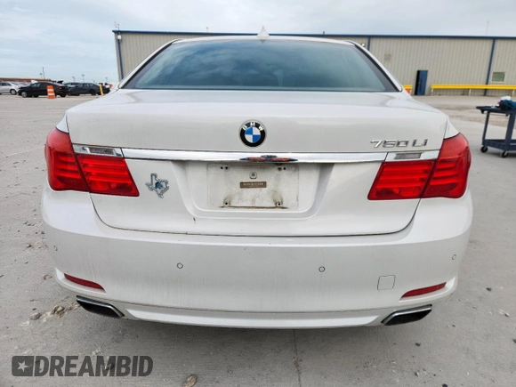 2012 BMW 7 Series 750Li xDrive with VIN WBAKC8C5XCC436134, listed as a Copart auction lot 63144905 with 64,282 mi miles and Salvage title. Bid and sale history available at DreamBid. Image 6.