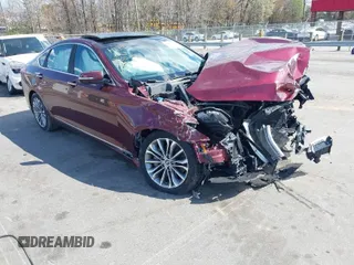 2015 Hyundai Genesis 3.8L with VIN KMHGN4JE9FU034033, listed as a IAAI auction lot 41900965 with 104,673 mi miles. Bid and sale history available at carsss.com. Image 1.