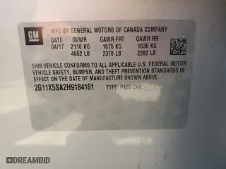 2017 Chevrolet Impala LS with VIN 2G11X5SA2H9184161, listed as a Copart auction lot 54967344 with 128,616 mi miles and Salvage Title. Bid and sale history available at carsss.com. Image 13.