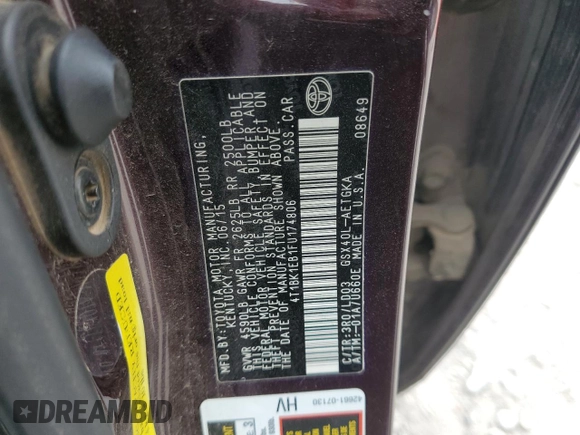 2015 Toyota Avalon Limited with VIN 4T1BK1EB1FU174806, listed as a Copart auction lot 46864775 with 128,317 mi miles and Clean Title. Bid and sale history available at DreamBid. Image 12.