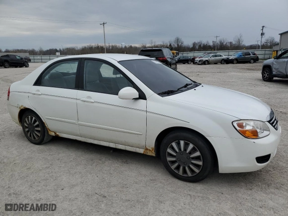2008 Kia Spectra EX with VIN KNAFE122685580270, listed as a Copart auction lot 52729475 with 174,071 mi miles and Salvage Title. Bid and sale history available at carsss.com. Image 4.