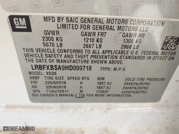2017 Buick Envision Essence with VIN LRBFXBSA9HD099718, listed as a IAAI auction lot 41860370 with 91,973 mi miles. Bid and sale history available at carsss.com. Image 9.