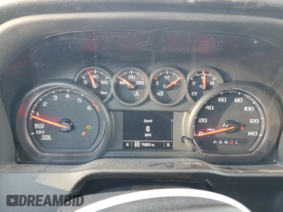 2022 Chevrolet Silverado 1500 with VIN 3GCPDAEK6NG536358, listed as a Copart auction lot 43649455 with 75,904 mi miles and Salvage Title. Bid and sale history available at DreamBid. Image 9.