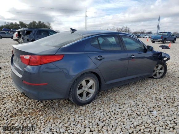 2015 Kia Optima LX with VIN KNAGM4A78F5585277, listed as a Copart auction lot 46720665 with 184,477 mi miles and Salvage Title. Bid and sale history available at carsss.com. Image 3.