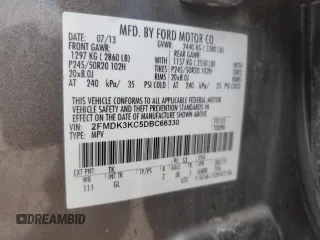 2013 Ford Edge Limited with VIN 2FMDK3KC5DBC66330, listed as a Copart auction lot 44140015 with 183,085 mi miles and Salvage Title. Bid and sale history available at carsss.com. Image 13.
