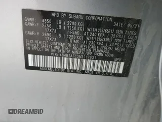 2021 Subaru Outback Premium with VIN 4S4BTAFC2M3217931, listed as a Copart auction lot 49651835 with 49,298 mi miles and Salvage Title. Bid and sale history available at DreamBid. Image 13.
