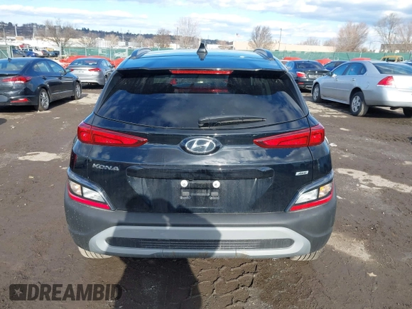 2023 Hyundai Kona SEL with VIN KM8K6CAB8PU041614, listed as a IAAI auction lot 41493717 with 1 mi miles. Bid and sale history available at carsss.com. Image 15.