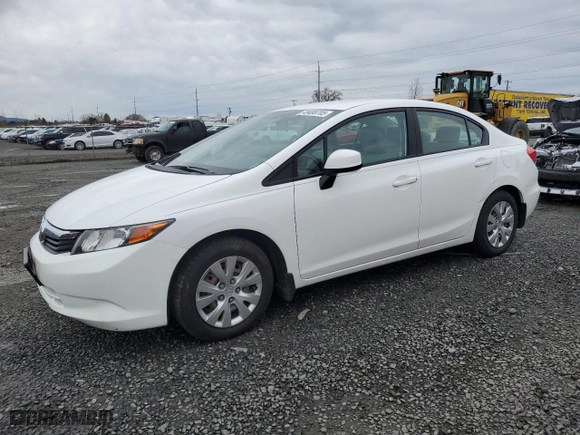2012 Honda Civic Sdn LX with VIN 19XFB2F52CE354648, listed as a Copart auction lot 49488705 with 220,927 mi miles and Salvage Title. Bid and sale history available at carsss.com. Image 1.