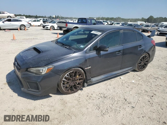 2018 Subaru WRX STI Launch with VIN JF1VA2W61J9820794, listed as a Copart auction lot 76299864 with 137,498 mi miles and Salvage title. Bid and sale history available at DreamBid. Image 1.