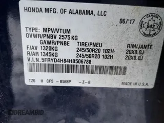 2017 Acura MDX Advance z VIN 5FRYD4H84HB506788, wystawiony jako Copart lot #88094635 z przebiegiem 107 385 mil mil oraz Szkoda całkowita • Salvage title. Historia ofert i sprzedaży dostępna na DreamBid. Obrazek 14.