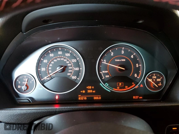 2015 BMW 3 Series 328d with VIN WBA3D3C50FK157838, listed as a Copart auction lot 82547024 with 83,216 mi miles and Salvage title. Bid and sale history available at DreamBid. Image 9.