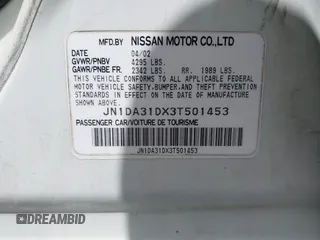 2003 Nissan Maxima SE z VIN JN1DA31DX3T501453, wystawiony jako IAAI lot #42116346 z przebiegiem 127 364 mil mil oraz . Historia ofert i sprzedaży dostępna na DreamBid. Obrazek 9.