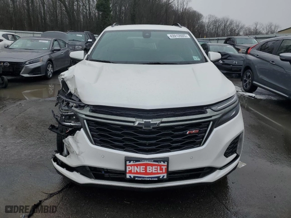 2022 Chevrolet Equinox RS with VIN 3GNAXWEV5NS105793, listed as a Copart auction lot 43912605 with 3,886 mi miles and Salvage Title. Bid and sale history available at carsss.com. Image 5.