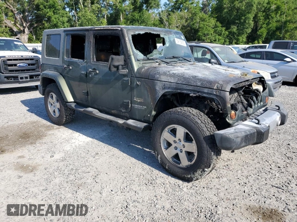 2008 Jeep Wrangler Unlimited Sahara with VIN 1J4GA59138L616722, listed as a Copart auction lot 54162835 with Not Provided miles and Salvage Title. Bid and sale history available at DreamBid. Image 4.
