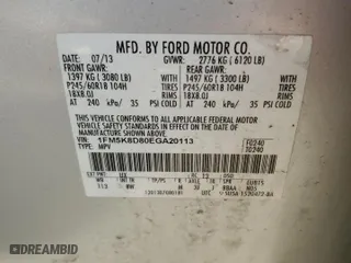 2014 Ford Explorer XLT with VIN 1FM5K8D80EGA20113, listed as a Copart auction lot 52195855 with 167,808 mi miles and Salvage Title. Bid and sale history available at carsss.com. Image 13.