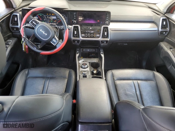 2023 Kia Sorento Hybrid EX with VIN KNDRHDLG6P5199973, listed as a Copart auction lot 49423785 with 47,731 mi miles and Salvage Title. Bid and sale history available at carsss.com. Image 8.