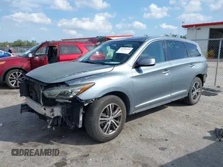 2017 Infiniti QX60 with VIN 5N1DL0MN8HC529622, listed as a IAAI auction lot 41724339 with 191,983 mi miles. Bid and sale history available at carsss.com. Image 2.