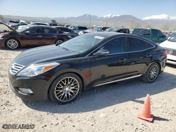 2013 Hyundai Azera with VIN KMHFH4JG5DA211308, listed as a Copart auction lot 52742135 with 100,438 mi miles and Clean Title. Bid and sale history available at carsss.com. Image 1.