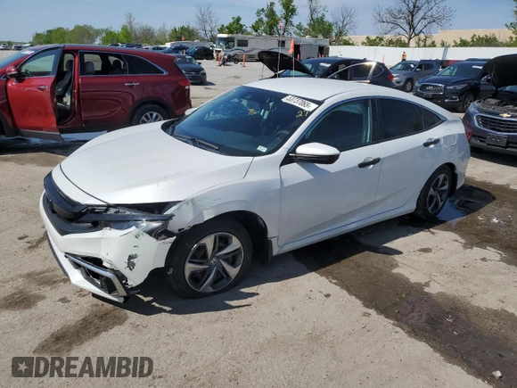 2019 Honda Civic LX with VIN 2HGFC2F66KH585479, listed as a Copart auction lot 53737065 with 65,124 mi miles and Salvage Title. Bid and sale history available at DreamBid. Image 1.