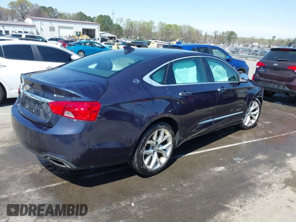 2018 Chevrolet Impala Premier with VIN 2G1125S35J9150415, listed as a IAAI auction lot 41873102 with 106,280 mi miles and . Bid and sale history available at DreamBid. Image 4.