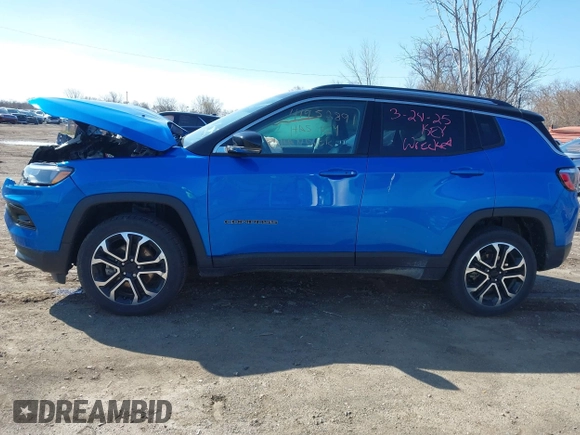 2022 Jeep Compass Limited with VIN 3C4NJDCB7NT185777, listed as a IAAI auction lot 41952891 with 28,820 mi miles and . Bid and sale history available at DreamBid. Image 14.