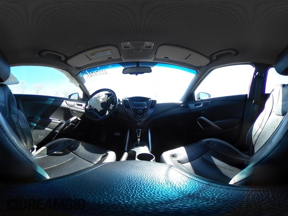 2015 Hyundai Veloster Turbo with VIN KMHTC6AE8FU229198, listed as a IAAI auction lot 41596345 with 74,943 mi miles. Bid and sale history available at carsss.com. Image 18.