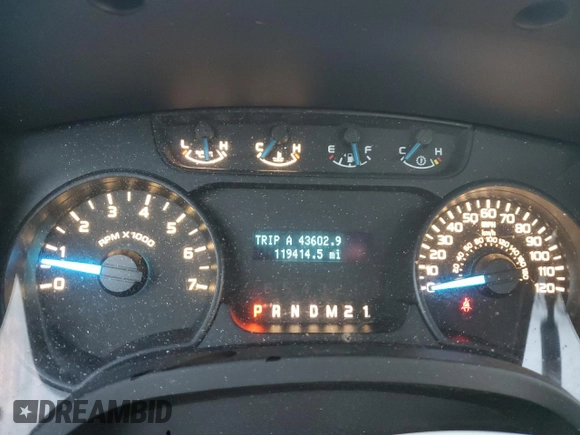 2014 Ford F-150 XL with VIN 1FTMF1EM4EKF13765, listed as a Copart auction lot 89411855 with 119,414 mi miles and Clean Title. Bid and sale history available at carsss.com. Image 9.