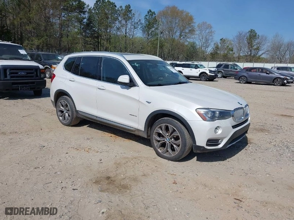 2015 BMW X3 xDrive28i with VIN 5UXWX9C58F0D53436, listed as a IAAI auction lot 41878069 with 143,587 mi miles. Bid and sale history available at carsss.com. Image 1.