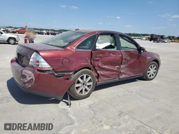 2008 Ford Taurus SEL with VIN 1FAHP24W98G165885, listed as a Copart auction lot 61210754 with 180,640 mi miles and Salvage Title. Bid and sale history available at carsss.com. Image 3.