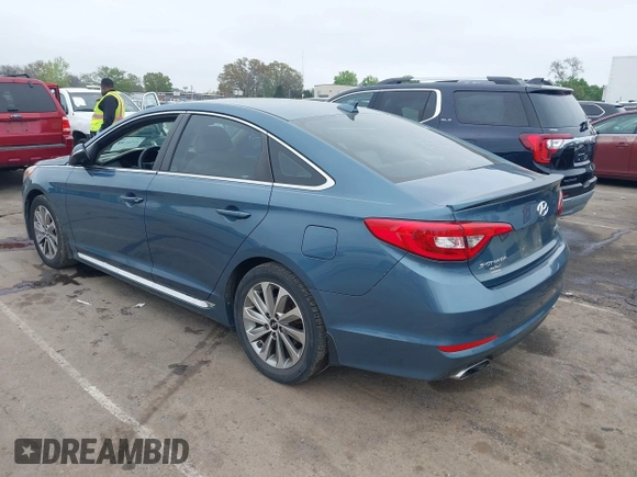 2017 Hyundai Sonata Sport with VIN 5NPE34AF2HH562729, listed as a IAAI auction lot 41941388 with 123,770 mi miles. Bid and sale history available at carsss.com. Image 3.