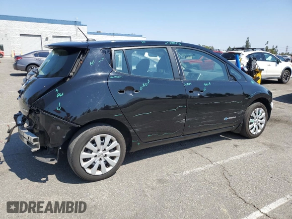 2016 Nissan LEAF S with VIN 1N4AZ0CP5GC308380, listed as a Copart auction lot 54706785 with 103,930 mi miles and Salvage Title. Bid and sale history available at carsss.com. Image 3.