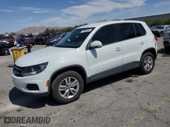 2014 Volkswagen Tiguan SE with VIN WVGAV3AX0EW614369, listed as a Copart auction lot 57664045 with 85,504 mi miles and Salvage title. Bid and sale history available at DreamBid. Image 1.