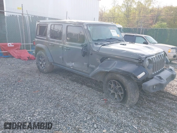 2019 Jeep Wrangler Unlimited Sport S with VIN 1C4HJXDG6KW578720, listed as a IAAI auction lot 42057153 with 65,719 mi miles and . Bid and sale history available at DreamBid. Image 1.