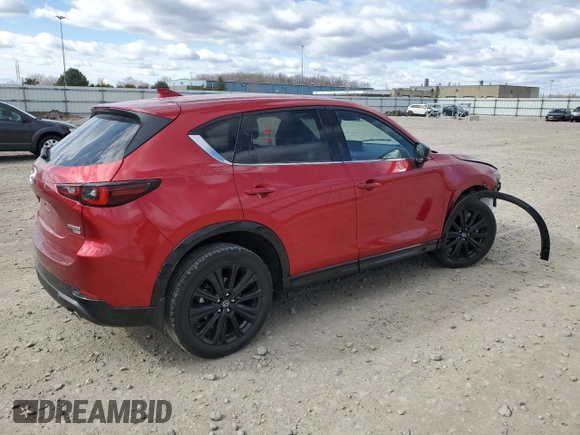 2022 Mazda CX-5 2.5 Turbo with VIN JM3KFBAY4N0547987, listed as a Copart auction lot 52541315 with 9,652 mi miles and Salvage Title. Bid and sale history available at carsss.com. Image 3.