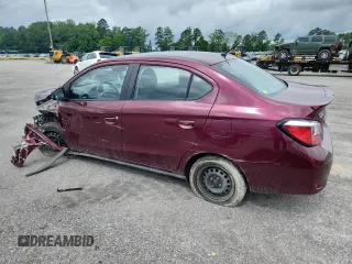 2021 Mitsubishi Mirage ES with VIN ML32FUFJXMHF00744, listed as a Copart auction lot 58791135 with 52,444 mi miles and Salvage title. Bid and sale history available at DreamBid. Image 2.