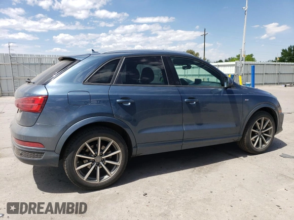 2018 Audi Q3 Premium with VIN WA1BCCFS4JR026621, listed as a Copart auction lot 56717995 with 118,484 mi miles and Salvage title. Bid and sale history available at DreamBid. Image 3.