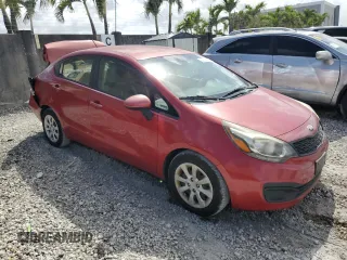2015 Kia Rio LX with VIN KNADM4A37F6437017, listed as a Copart auction lot 50953015 with 95,341 mi miles and Salvage Title. Bid and sale history available at carsss.com. Image 4.
