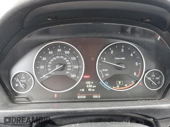 2014 BMW 3 Series 328d xDrive with VIN WBA3D5C51EKX96465, listed as a Copart auction lot 52592145 with 82,526 mi miles and Salvage Title. Bid and sale history available at carsss.com. Image 9.