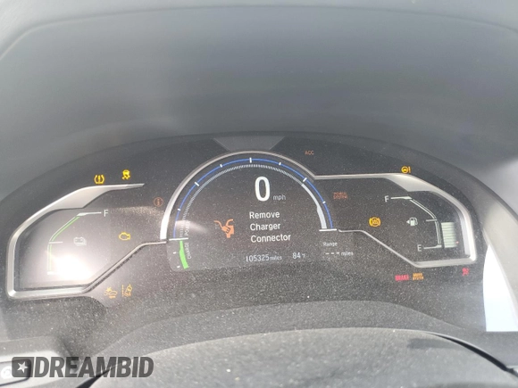 2019 Honda Clarity Plug-In Hybrid with VIN JHMZC5F12KC004076, listed as a Copart auction lot 70198693 with 105,325 mi miles. Bid and sale history available at carsss.com. Image 9.