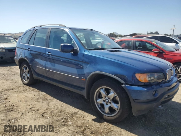2000 BMW X5 with VIN WBAFB3341YLH02648, listed as a Copart auction lot 64767024 with 134,342 mi miles and Salvage Title. Bid and sale history available at carsss.com. Image 4.